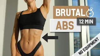 12 MIN BRUTAL ABS - Super Hard Sixpack Workout / No Equipment