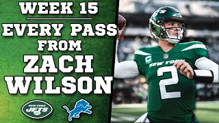 Zach Wilson Highlights - Week 15 - Every Pass vs Lions