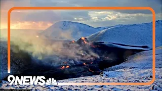 Iceland: Volcano up close from a helicopter