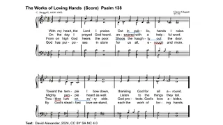 The Works of Loving Hands (Score) Psalm 138