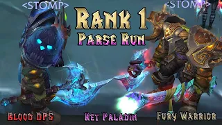 3 Shadowmourne Parse Run for Rank 1's - Blood DPS DK - Fury Warrior - Ret Paladin - ICC 10m - 1 Heal