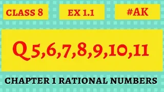 #3 Ex 1.1 class 8 maths chapter 1 Rational Numbers by akstudy 1024