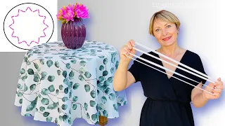 ✨ You No Longer Need Clips To Hold Your Round Tablecloth !!! Sewing Tutorial For Beginners