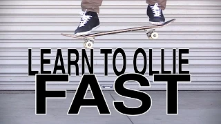 THE FASTEST WAY TO LEARN HOW TO OLLIE TUTORIAL