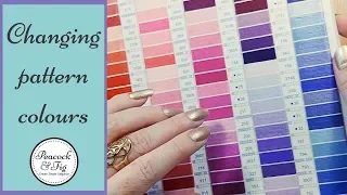 Changing colours in embroidery and cross stitch patterns