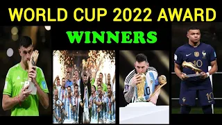 FIFA WORLD CUP 2022 AWARD WINNERS | Golden boot | Golden Ball | Golden Glove |MESSI MBAPPE ARGENTINA