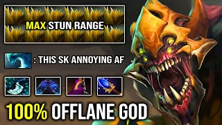 MAX Stun Range Burrowstrike 100% Bullied Everyone with Aghanim Offlane Sand King IMBA DotA 2