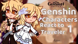 Genshin Characters react to Traveler (Lumine)|| No Ships|| Angst|| part 1/? ||Genshin Impact