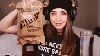 [ASMR] Meal-Ready-to-Eat Review | MRE Menu 4 Spaghetti with Beef and Sauce