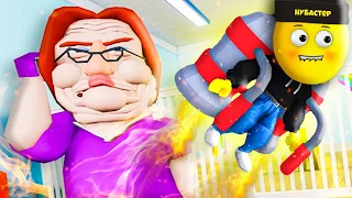 ПОБЕГ С ЧИТАМИ ИЗ ДЕТСКОГО САДА ЗЛОЙ НЯНИ в ROBLOX ! Анимация Нубастер