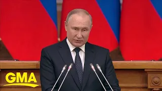 Putin warns of retaliation against countries that intervene in Ukraine conflict l GMA