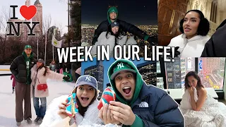 COME WITH US TO NEW YORK!! TRYING FOOD, STAYING IN TIMES SQUARE, ICE SKATING IN CENTRAL PARK + MORE!