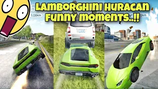 Lamborghini Huracan(rare car)😱 funny moments🤣Extreme car driving simulator🔥