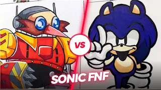 How To DRAWING SONIC / Friday Night Funkin MODS Whos the Winner ??? #DRAWING