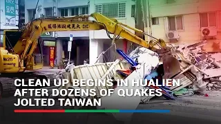 Clean up begins after dozens of quakes jolt Taiwan | ABS-CBN News