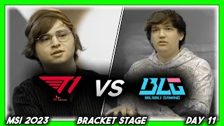 TIER 1 (MSI 2023 CoStreams | Bracket Stage | Day 11: T1 vs BLG)