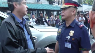 Senator Kiko Pangilinan confronts police officials