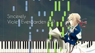 Sincerely - Violet Evergarden OP - Piano Arrangement [Synthesia]