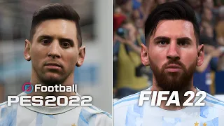 eFootball 2022 (PES 2022) vs FIFA 22 | (Face/Graphics/Gameplay) COMPARISON | [4K Next-Gen]