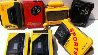 Walkman Collection SPORTS Radio Cassette Player Waterproof DD Yellow Banana Kassettenspieler Part 1