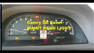 How to Reset Toyota Camry Oil Reset Maintenance Light Reminder 2001-2006