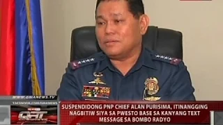 QRT: Purisima, itinangging nagbitiw siya sa pwesto base sa kanyang text message sa Bombo radyo