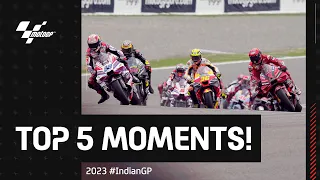 Top 5 MotoGP™ Moments 🌶️ | 2023 #IndianGP