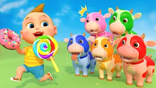 Candy Machine - Baby Cows Play With Candy Machine Cartoon - Colors for Kids | Boo Kids Cartoon