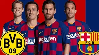 FC Barcelona Starting Lineup in UCL VS  Dortmund  With Messi, De Jong , Griezmann and Fati .
