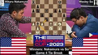 Bro Where Are Your Pieces Going? Hikaru Nakamura vs Wesley So. 2023 The American Cup. Game 4.