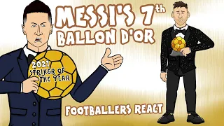 🏆Messi wins his 7th Ballon d'Or!🏆 (Footballers React)