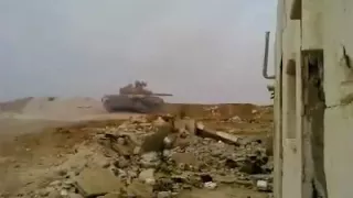 Сирия.Танк Т-72 SAA уничтожает расчет ПТРК "TOW" терористов