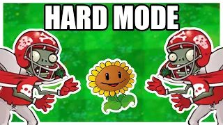 Hard Mode Day Survival... But With 1 Sunflower Only l Plants VS. Zombies Hard Mode