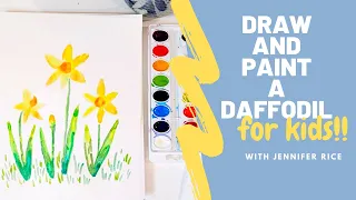 Draw and Paint a Daffodil For Kids