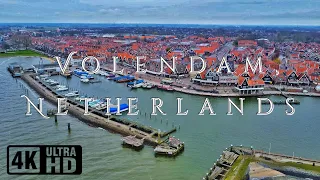 Aerial View of Volendam, The Netherlands, with Relaxing Music