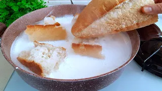 Throw the bread into boiling milk and the result will surprise you!