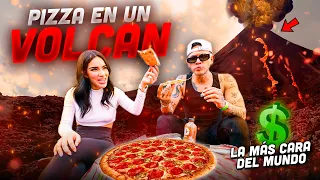 Subimos un volcán y comimos una pizza hecha en el 🌋😱 Jukilop | Kimberly Loaiza