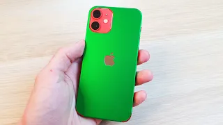 НАКЛЕИЛ ЗЕЛЕНУЮ ПЛЕНКУ НА IPHONE 12 MINI - БЫЛ КРАСНЫМ, СТАЛ ЗЕЛЕНЫМ!