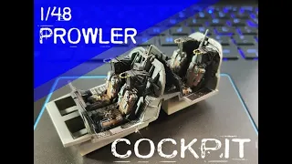 1/48 Kinetic Ea-6b Prowler Part 2| The Cockpit|with resin aftrmarket parts