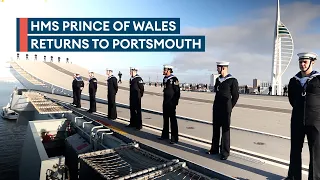 UK's biggest warship HMS Prince of Wales returns after US deployment