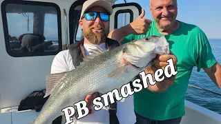 sea fishing UK - fishing for bream - smashing bass pb | cheap skate boat fishing