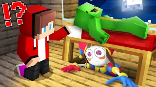 How POMNI Digital Circus DRAGGED Mikey and JJ UNDER THE BED in Minecraft? Maizen