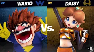 Sparky Wario VS Daisy (Strikers) [CyberM295 Request Quickie]: SSBU Mods -By Ilagu/Hanxulz