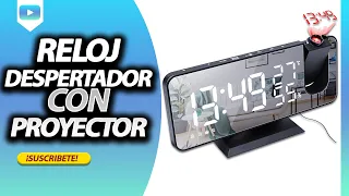 Reloj Despertador con Proyector de Hora/ Radio FM/ Alarmas/Pantalla Espejo y Cargador