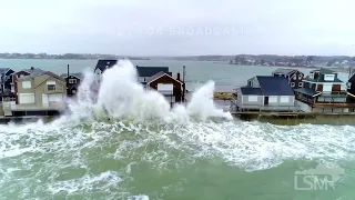 01-23-2023 Scituate, MA - Monster Waves, Coastal Flooding & Astronomically High Tides