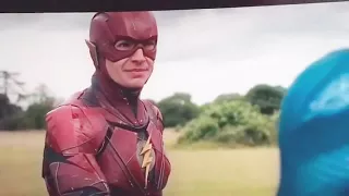 Race between flash and Superman in Justice League