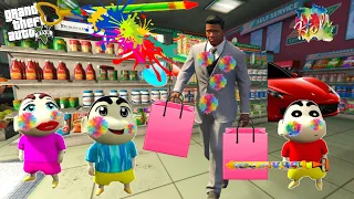 GTA 5 :😍 Franklin & Shinchan Shopping For HOLI in GTA 5 ! JSS GAMER ( GTA 5 Mods )