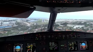 Airbus A321 - Landing in Lisboa - Cockpit View