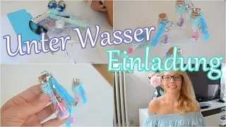 DIY Einladungskarten | Meerjungfrau | Unter Wasser | #milenawird5