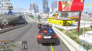 GTA V - LSPDFR 0.4.9🚔 - SAHP/CHP - Unmarked CVPI Highway Patrol - Traffic Stop Shootout - 4K